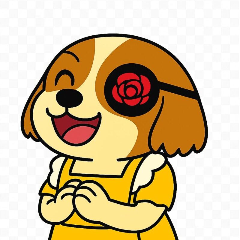 独眼竜もみの笑顔のイラスト　シーズー