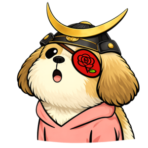 独眼竜もみ 空を見あげている様子